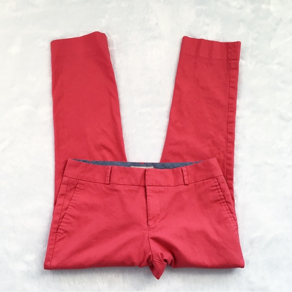 Coral Pink Banana Republic Hampton Fit Pants
